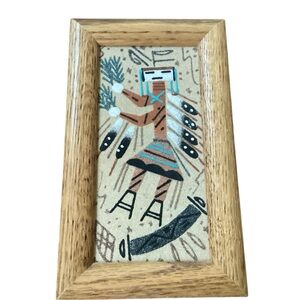 Navajo Sandpainting Framed Wallhanging